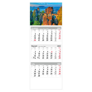 kalendarz trójdzielny- SKALNY MOST